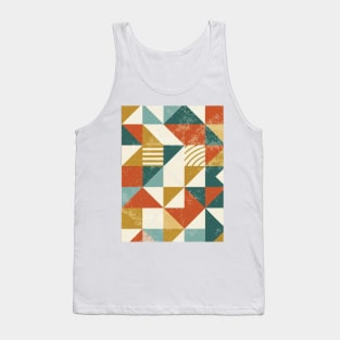 retro geometric design Tank Top